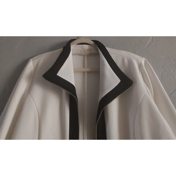 Chico's Collection Blazer Women 2(L) Full Zipper,Elegant,Polyester Spandex Coast - Picture 5 of 9